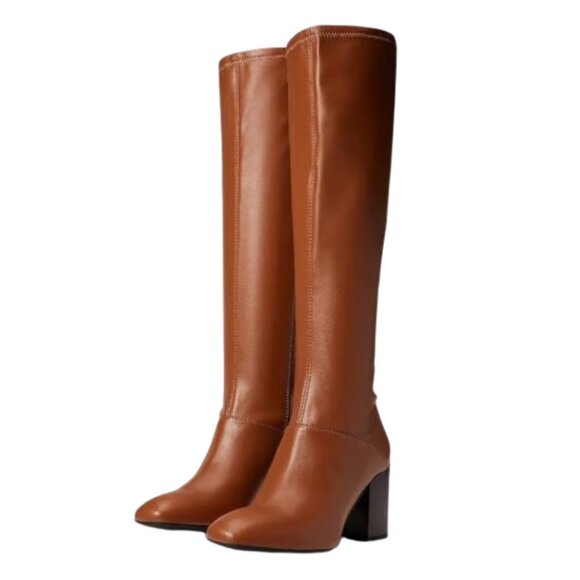 NIB Franco Sarto Talfer Classic Tall Knee High Heeled Boots 11 M Saddle Brown - Picture 1 of 16